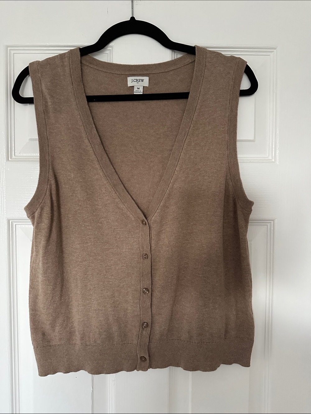 J. Crew V-Neck Sleeveless Button-Front Sweater Vest